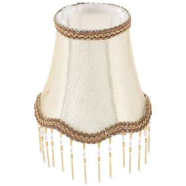 Imagem de Mobestech Abajur estilo europeu abajur vitoriano E14 Vintage Bead Lace Abajur com borla para mesa pingente de chão capa de luz