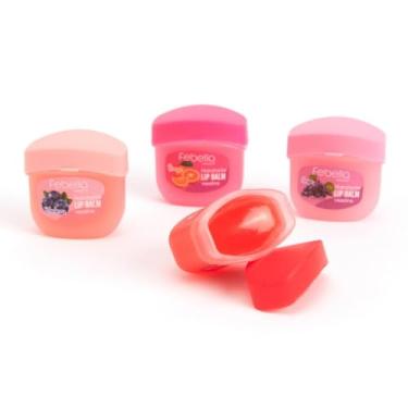 Imagem de Lip Balm de Vaselina Febella, Hidratante, Fragância de Frutas, Cor Suave (Blueberry)