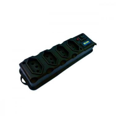Imagem de Filtro Linha Asantos Plastico 4 Tomadas Bivolt Com Fusivel 3044