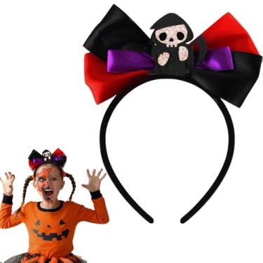 Imagem de HAKJXOS Halloween Headbands Bow Hair Accessories for Women Men Skull Scythe Headband Red Black Purple Hair Accessories Halloween Head Bands Fashion Accessories Hair Bands for Women Hair