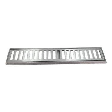 Imagem de Ralo Linear 10x50 Grelha Aluminio Fundido Com suporte - Hidrovalco