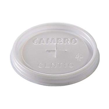 Imagem de Cambro A tampa descartável CLJ6190 serve para copos de colorir Cambro 500P/500P2 e com isolamento térmico de 170 g. Caixa de 1 copo de suco