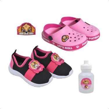 Imagem de Kit Tenis Meia Infantil E Babuche Patrulha Rosa - NEXA, Rosabebe, 22/2