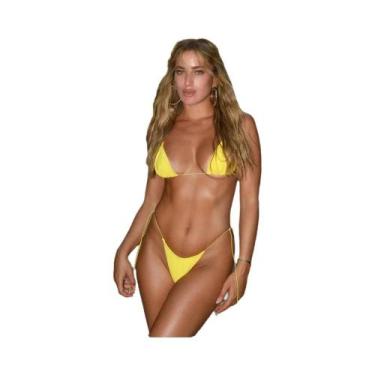 Imagem de Conjunto De Biquíni Push up De Corte Alto Para Mulheres Sexy Maiô Band