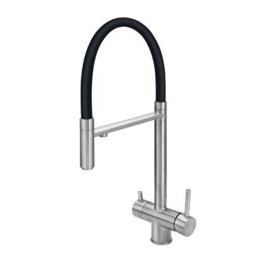 Imagem de Torneira Cozinha Gourmet Inox Preto Monocomando Saída Filtro - Modelar