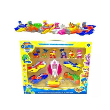 Imagem de Kit 6 Carrinhos Patrulha Canina Brinquedos Coleção Fricção - bblk