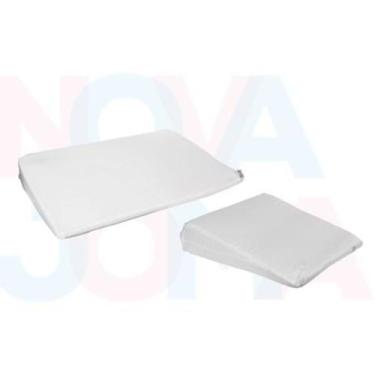 Imagem de Kit 01 Travesseiro De Berço + 01 De Carrinho Anti- Refluxo Branco - di