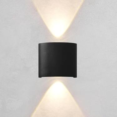 Imagem de Arandela LED 2W Bivolt Para Parede Interna e Externa 2 Fachos IP65 Luminária Moderna (Preto)