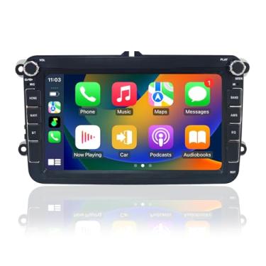 Imagem de Rádio automotivo para VW Volkswagen Seat Golf Passat Jetta Beetle Tiguan Touran EOS 20.3 cm Touchscreen Bluetooth Stereo com Apple CarPlay Android Auto GPS Navegação WiFi FM Câmera de backup