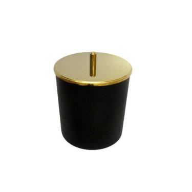 Imagem de Lixeira Dourada E Preta Tampa Em Aço Inox 5 L - By Fineza