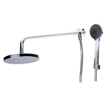 Imagem de Chuveiro Redondo 20x20 com Desviador e Chuveirinho - Lusaflex