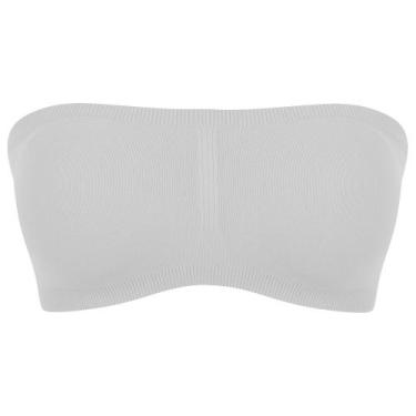 Imagem de Sutiã Top Faixa Bojo Removível sem alça Trifil, Branco, M