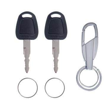 Imagem de 2 peças de chaves de ignição F900 com chaveiro de substituição para Daewoo Doosan Terex Bobcat Mini Escavadeira DX60 70 75 80 E55W E57W E60 E62 E63 E80 E85 Modelo K1009605 K1009605B