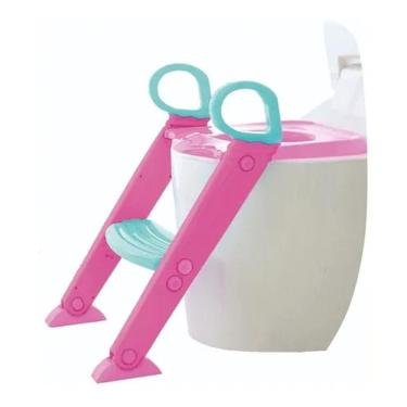 Imagem de Redutor Assento Sanitário Infantil Escadinha Baby Style Rosa