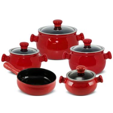 Imagem de Jogo De Panelas Em Cerâmica Premiere Joy Com 5 Peças Ceraflame Pomodoro