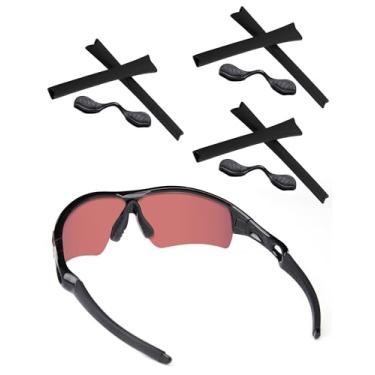 Imagem de Acefrog Kit de 3 pares de protetores de nariz com manga de têmpora de substituição para óculos de sol Oakley Radar Edge OO9184 OO9184, caminho de radar, alcance de radar, radar XL, ajuste perfeito