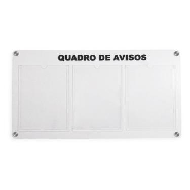 Imagem de Quadro De Avisos Gestão À Vista 3 Displays A4 Branco