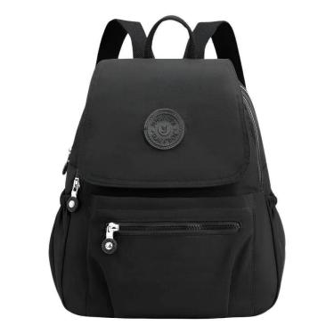 Imagem de Mochila Bolsa Feminina Tactel Resistente Escolar Trab Preta