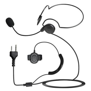 Imagem de Fone de ouvido atrás da cabeça, fone de ouvido e microfone, fone de ouvido walkie talkie de vigilância atrás da orelha, fone de ouvido com botão Ptt para midland frs avph5 x-talker rádios