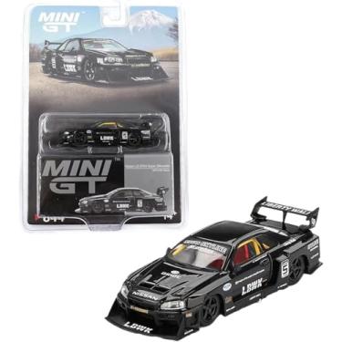 Imagem de Diecast Model Car Compatible with Mini GT 1:64 Nissan Skyline LB-ER34 Super Silhouette Black Limited Edition MGT00844