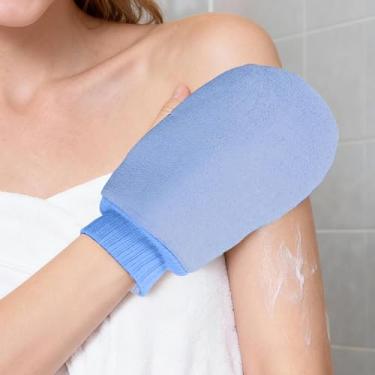 Imagem de Luva esfoliante de banho para esfregar o corpo, macia e suave, perfeita para limpeza profunda e relaxamento, luva de chuveiro para todos os tipos de pele
