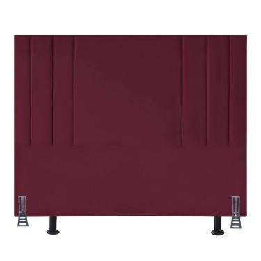 Imagem de Cabeceira Cama Box Queen Suede 160 Cm Estofada Moderna Frame Cor:bordo