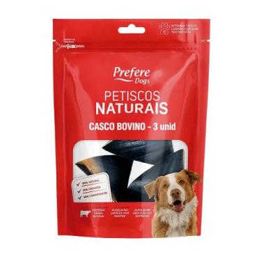 Imagem de Petisco Prefere Natural Casco Bovino Desidratado para Cães com 3 Unida
