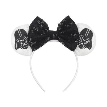 Imagem de Tiara De Orelhas De Rato Da Disney Com Laço De Lantejoulas Para Menina