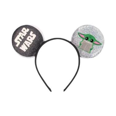 Imagem de Tiara De Orelhas De Rato Da Disney Com Laço De Lantejoulas Para Menina