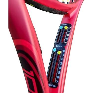 Imagem de Raquete de tênis portátil e pontuador de padel, placa de pontuação pequena facilmente montada para manter a pontuação de pontos, jogos e conjuntos, em conformidade com ITF, mini marcador de pontuação