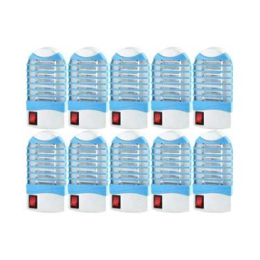 Imagem de Lâmpada Elétrica Mata-Mosquitos LED De Luz Azul Com Plugue Americano, 