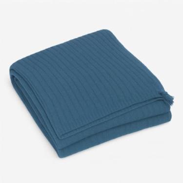 Imagem de Manta para Sofá Gigante 2,40x1,80m Casal Algodão Macio Decorativa(Azul Turquesa)