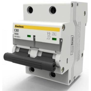 Imagem de Disjuntor Bipolar Curva C 80A Din - Enerbras