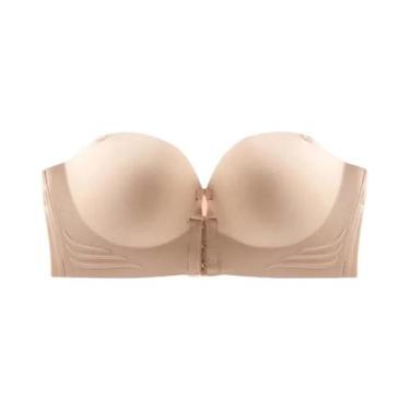 Imagem de Sutiã Feminino Sem Costura, Sem Alças, Invisível, Com Fecho Frontal, C