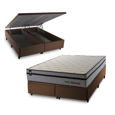 Imagem de Cama Box Baú Preston com Molas Ensacadas 193x203 King House