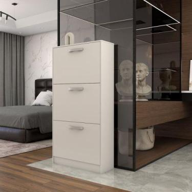 Imagem de Sapateira Romanus 18 Pares de Sapato Branco - Panorama Móveis, Branco