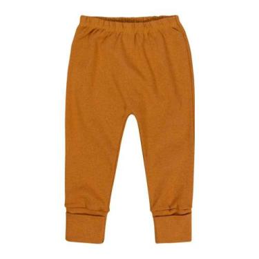 Imagem de Calça Em Suedine para Bebê Com Pé Reversível Caramelo - Era Uma Vez, C