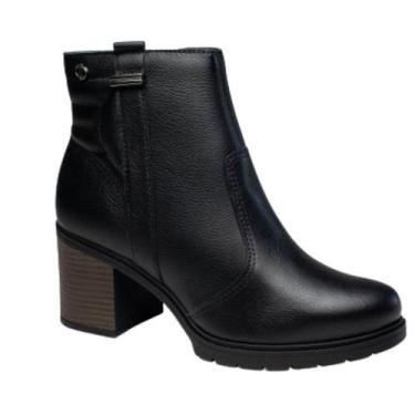 Imagem de Bota Feminina Couro Medley Conforto Salto Dakota - Preto, 37