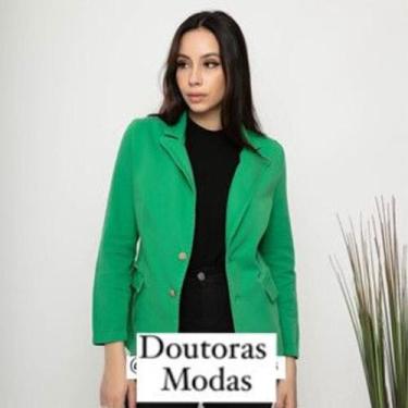 Imagem de Blazer Jeans Tingido 6296 - Domi Modas, Verde, G