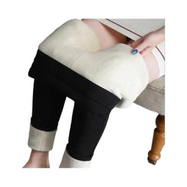 Imagem de Leggings Térmicas Femininas De Cintura Alta, Confortáveis E Elásticas,