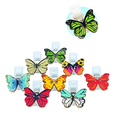 Imagem de 10 Mini Prendedor Clips Prender Plástico Pequenos Borboleta