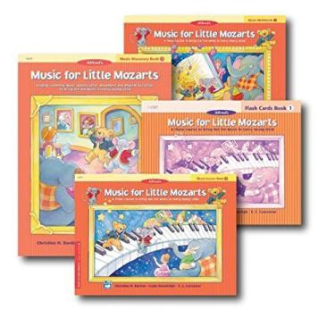 Imagem de Music for Little Mozarts Level 1 – Conjunto de Currículos Piano – Livro de Lições, Livro de descobertas, Livro de Trabalho e Cartões didáticos incluídos