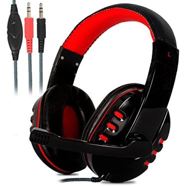 Imagem de Fone Headset Gamer Para Celular Android IOS PC PS4 Xbox Free Fire (Vermelho)