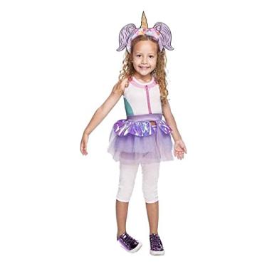 Imagem de Fantasia Unicórnio Infantil Menina Com Calça Tiara e (GG 11-12)
