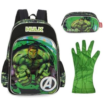 Imagem de Kit Mochila Luxcel Hulk 38101 - Masculino-Masculino