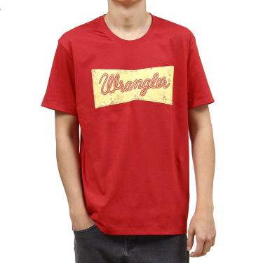 Imagem de Camiseta Wrangler Masculina Vermelha Wrangler 34584