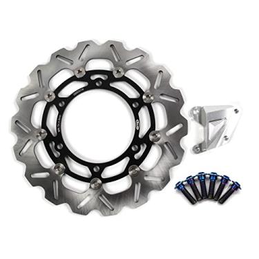 Imagem de Arashi Rotor de disco de freio dianteiro com parafusos de montagem para Kawasaki Ninja 250R 250 R EX250J 2008-2012 acessórios de substituição de motocicleta preto