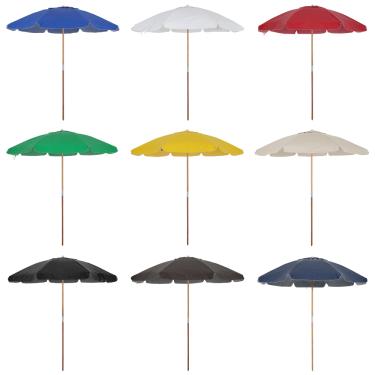 Imagem de Guarda-sol Guarapari em Bagum e Haste de Madeira 2,20m Cores Sortidas Bel