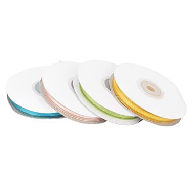 Imagem de SIWOTED 4 unidades de fita de cetim de 0,9 cm de chiffon transparente à prova d'água, fita decorativa flexível reutilizável para loja de flores