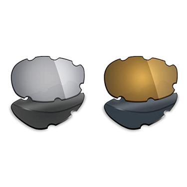 Imagem de 2 pares de lentes polarizadas de substituição para óculos de sol Oakley Split Jacket da Mryok – Opções